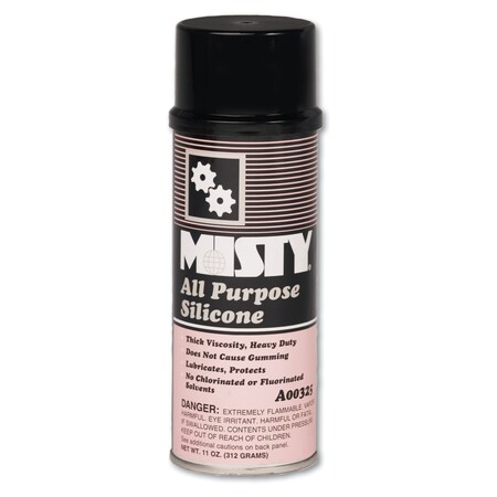 Misty All-Purpose Silicone Spray Lubricant, Aerosol Can, 11oz, PK12 1002092